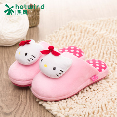 Hot cartoon ladies slipper winter warm friendly flat slippers in baotou 67H5912