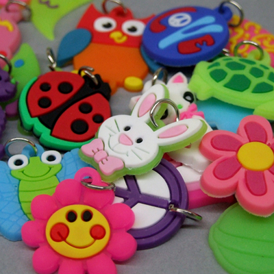 彩虹织机rainbow loom 软硅胶挂件饰品 手工diy手链配件10枚/包