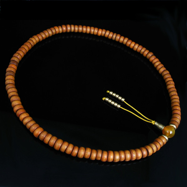 藏区老六道木降龙木佛珠念珠102颗10.8-11X5-6MM_御0133