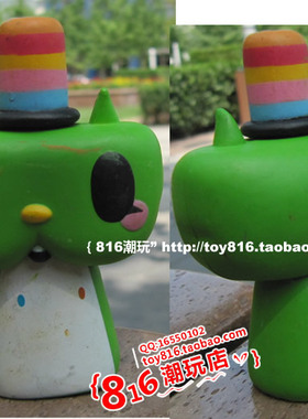 正版散货kidrobot cannibal-funfair-mini 发条小绿 潮流设计公仔