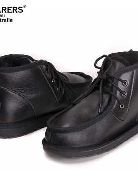 澳洲代购正品SHEARERS雪地靴男靴皮毛一体UGGBOOT小贝防水高帮靴