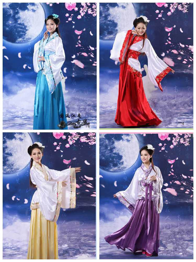 古装服装仙女装汉服女襦裙唐装贵妃装小曲裾影楼写真汉服表演服装