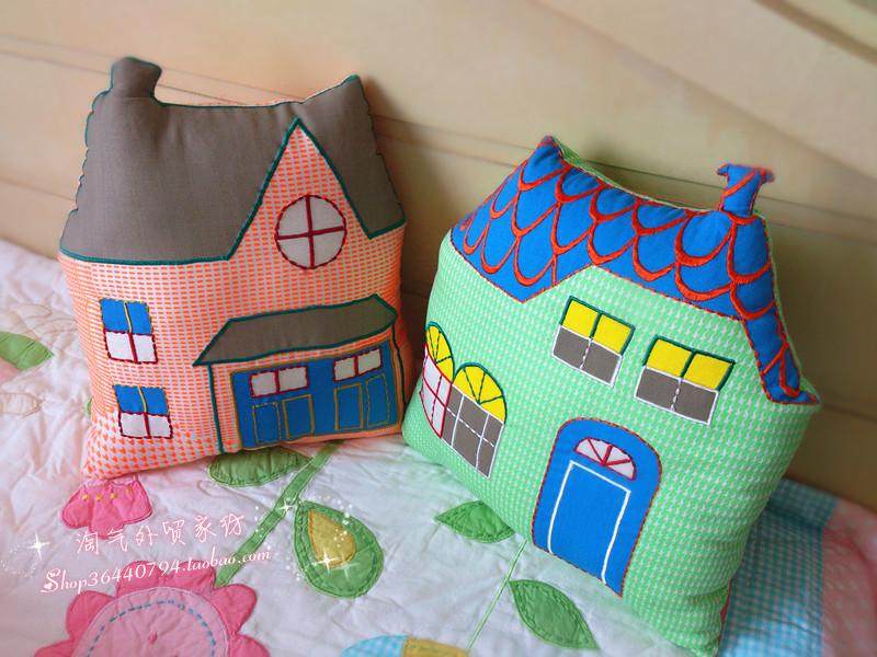 新款儿童靠垫抱枕 布艺软饰床头靠枕 床上用品家居午睡 屋子抱枕,居家布艺,靠垫/抱枕,淘宝优惠券,粉丝福利购,淘宝优惠卷