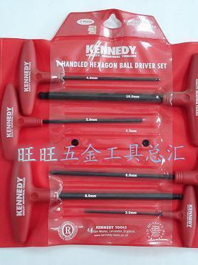 进口英国克伦威尔 KENNEDY T柄球头内六角扳手 KEN-602-7770K