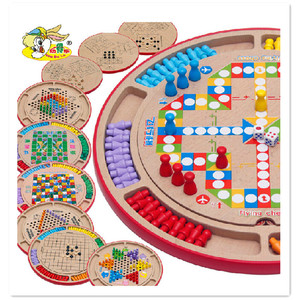 跳棋 飞行棋五子棋亲子桌面游戏多功能棋类 大人儿童学生益智玩具