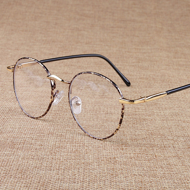 防辐射眼镜韩国文艺复古圆形框平光镜无度数近视眼镜框萌装眼镜架