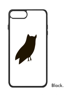 适用于iPhone黑色猫头鹰动物剪影Xr手机壳max保护套678plus硅胶11