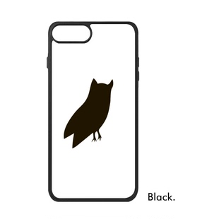 适用于iPhone黑色猫头鹰动物剪影Xr手机壳max保护套678plus硅胶11
