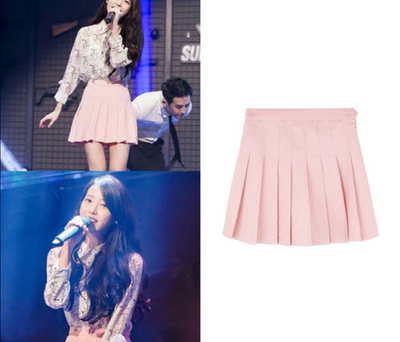 韩国MIXXMIX杏粉色清纯裙裤