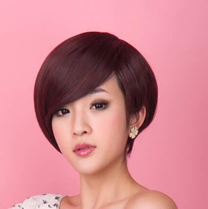 包邮女士不规则短发 假发蓬松斜刘海长刘海气质发 女生帅气bobo头