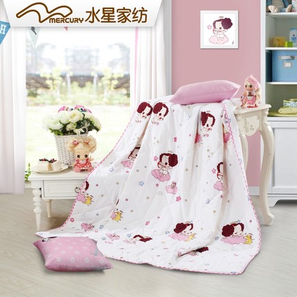 水星家纺 爱神冬己夏被全棉印花空调被子可机洗床上用品 2016新品