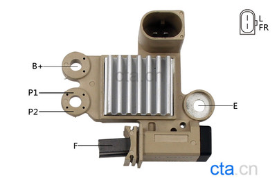 适用于中华二代/ 汉拿JFZ192D发电机/CTA汽车电压调节器1561E