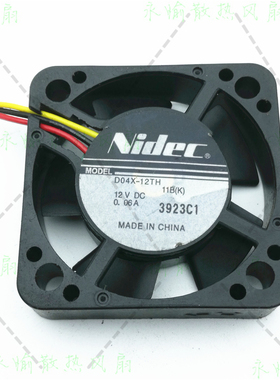 原装 Nidec D04X-12TH 12V 0.06A 4210 4CM 静音 南北桥散热风扇