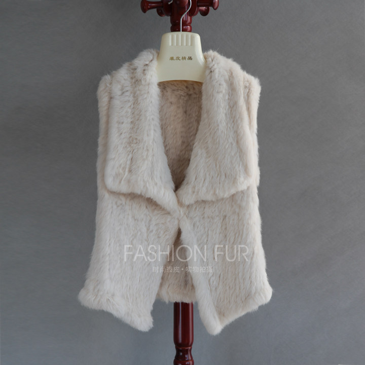 2025款加厚双面编织兔毛马甲