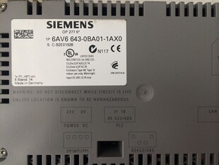 6寸 277 触摸屏 0BA01 1AX0 6AV6643 西门子