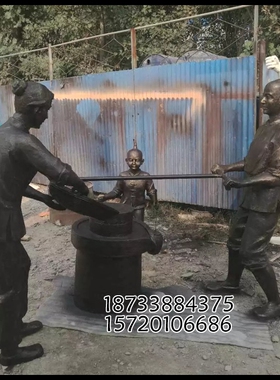 古代餐厅门口摆件玻璃人物雕塑
