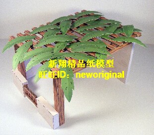1比25 18 12传统城镇乡村建筑场景7 牛栏牛棚 马棚民居民宅模型