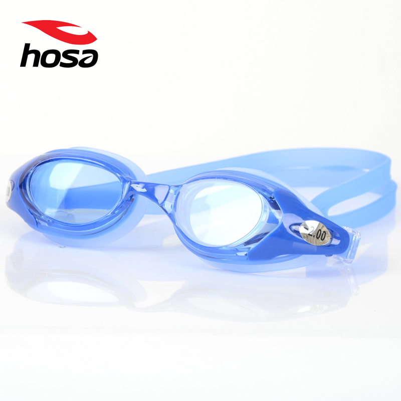 专柜正品 浩沙hosa 成人 防雾 防紫外线 专业 近视 泳镜 066372