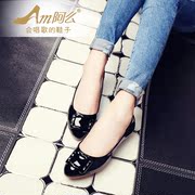 2015 new comfortable low autumn with solid sweet shoes women