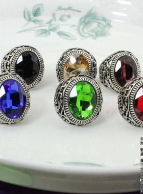 男士欧美风复古宝石戒指