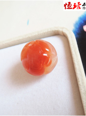 天然 黄龙玉 散珠 18mm 20mm 红色黄龙玉大珠子 圆珠 多宝散珠