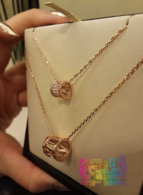 小七家代购 LLOYD专柜正品 圆筒 坠链分开简单款 14K