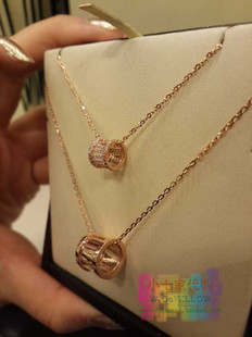 小七家代购 LLOYD专柜正品 圆筒 坠链分开简单款 14K