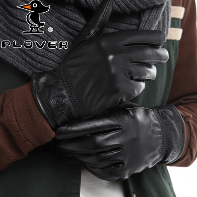 啄木鸟真皮手套男式绵羊皮手套秋冬季保暖加厚加绒女士皮手套特价