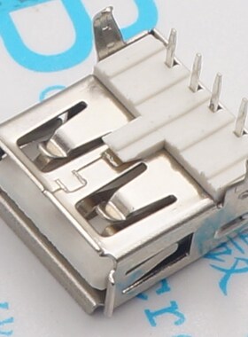 铜壳 AF90度 A母USB接口母座 A型 USB-A型接头 USB座母口母头