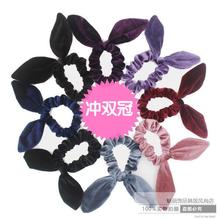 韩国进口高档金丝绒布蝴蝶结发圈1