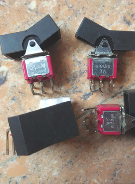 拆机 台湾 eledis  微型翘板钮子 开关 6脚 弯脚 250V 2A