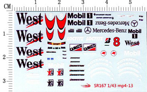 天地模型水贴纸方程式赛车