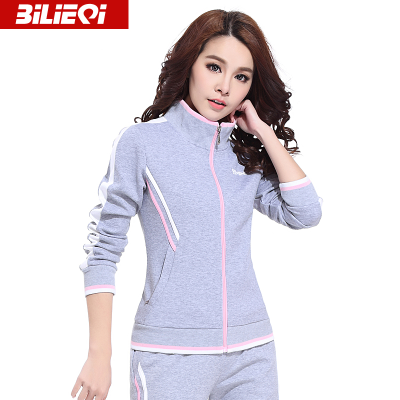 必列奇2019新款运动服套装女春季立领大码休闲运动装两件套女春秋限3000张券