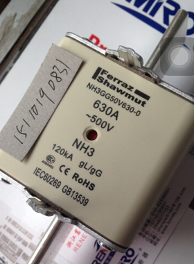 FerrazShawmut双显示双指示熔断器NH3GG50V400-0 NH3 500V400A