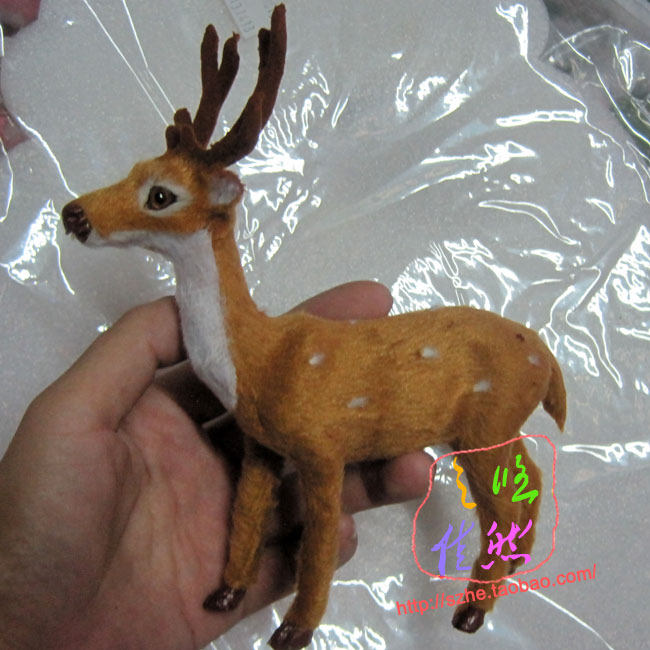 15cm迷你圣诞鹿圣诞节小鹿装饰品摆件圣诞梅花鹿橱窗展示圣诞树