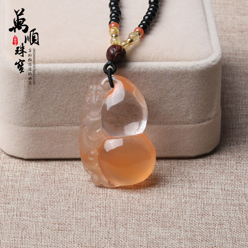葫芦貔貅母亲节礼物水晶项链吊坠