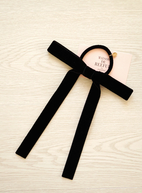 SND敏感牌秋冬复古S家丝绒天鹅绒超大蝴蝶结发圈发绳日本发饰