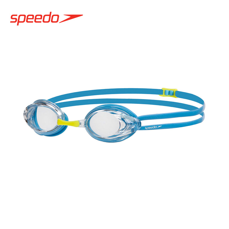 Speedo/速比濤 泳鏡基礎訓練 兒童 近視泳鏡 藍色檸檬黃