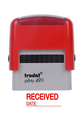 trodat 卓达 E034 回墨印章 RECEIVED DATE:___ 万次翻斗印章4911