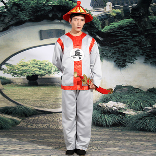 清朝官兵服士兵服御前侍卫服古代武士服衙役服舞台演出戏服古装