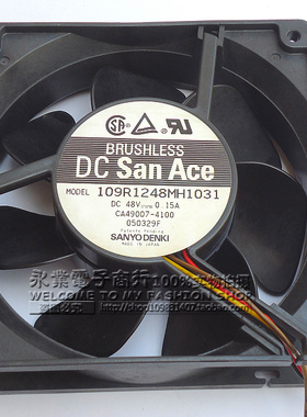 原装三洋 109R1248MH1031 48V 0.15A 12CM 变频器 交换机风扇