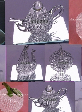 孔雀茶壶花篮天使镂空帆船小摆件