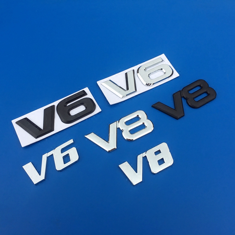 汽车金属车贴排量标V6v8V6车标