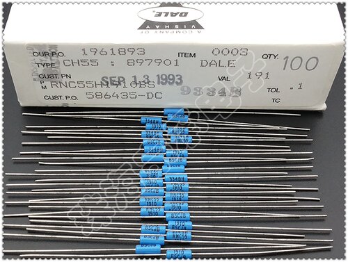 DALE 412R RNC55 1/4W 0.25W 412欧 0.1% VISHAY 进口 金属膜电阻
