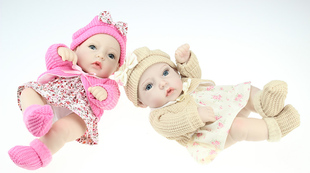 全胶双胞胎袖 新款 珍娃娃 28厘米 可爱仿真娃娃婴儿洗澡玩具