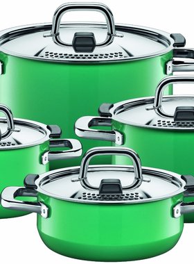 100%德国原装进口silit 15191511 Topf希拉钢汤锅锅具四件套多色