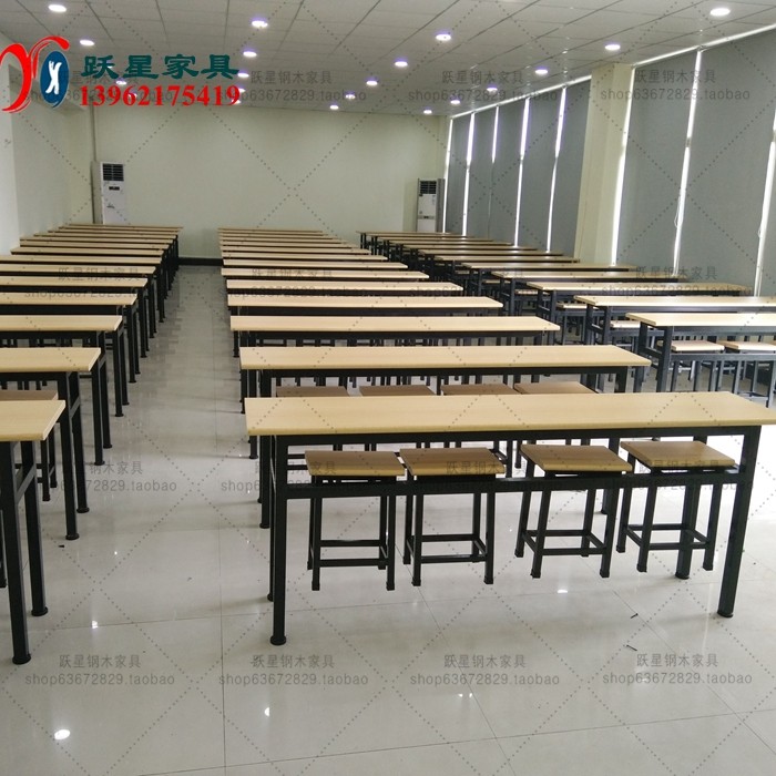 学校学生食堂快餐桌椅简约长条桌支架挂凳桌椅现代工厂员工餐桌椅