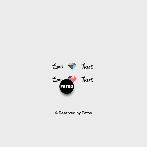 【PATOO怕痛】原创纹身贴 爱与信任 Love & Trust 情侣创意礼品