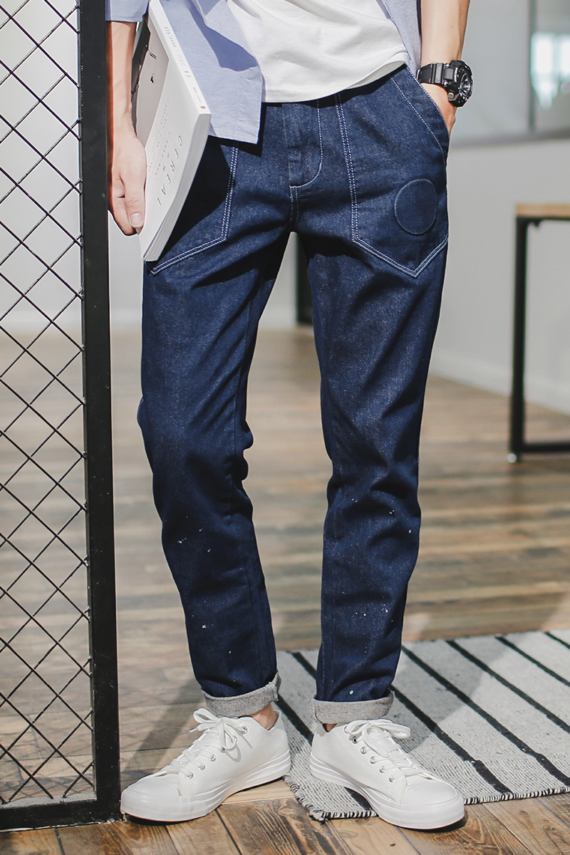 Jeans pour jeunesse droite en vrac en coton pour automne - Ref 1482784 Image 6