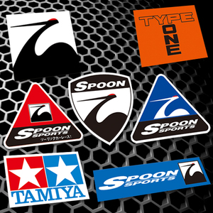 汉魂贴纸适用低趴改装品牌改装贴纸spoon反光贴纸 1387